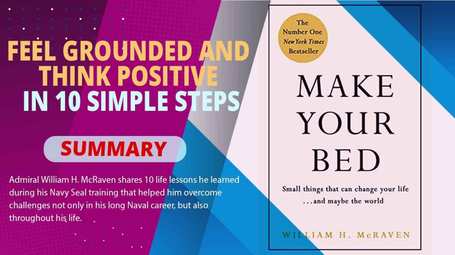 Make Your Bed Summary The LifeChanging Power of Small Habits for
