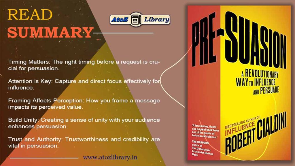 Pre-Suasion summary by Robert Cialdini