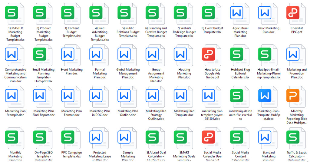 Marketing Plan Templates preview