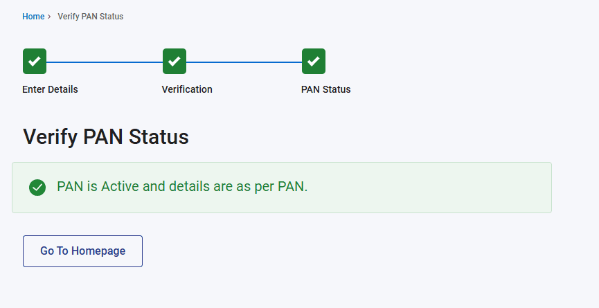 PAN Card Verification Online in 2025 – Step-by-Step Guide for All Users 7 PAN Card Verified